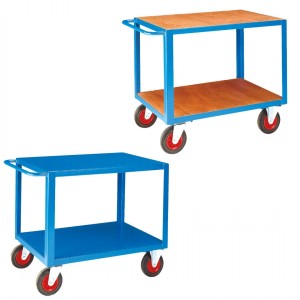 Very Heavy Duty Tray Trolley Table 2 Tier 500kg Capacity